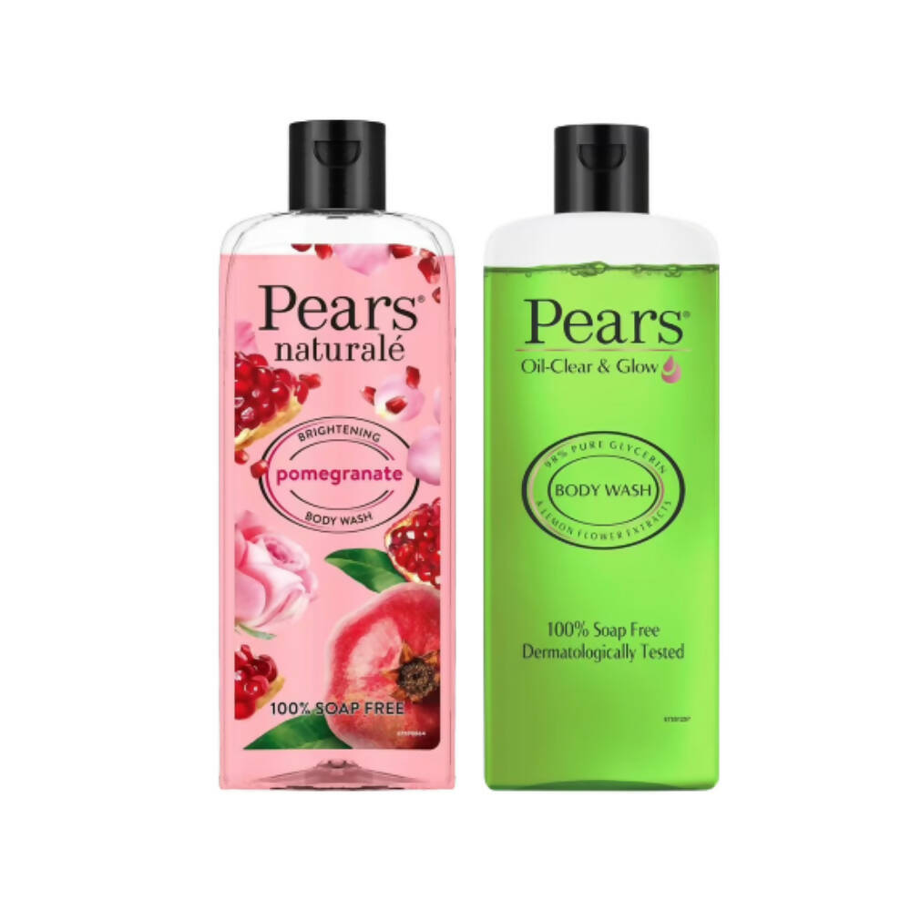 Pears Oil Clear & Glow And Naturale Brightening Pomegranate Body Wash Combo - Mytrendzcart