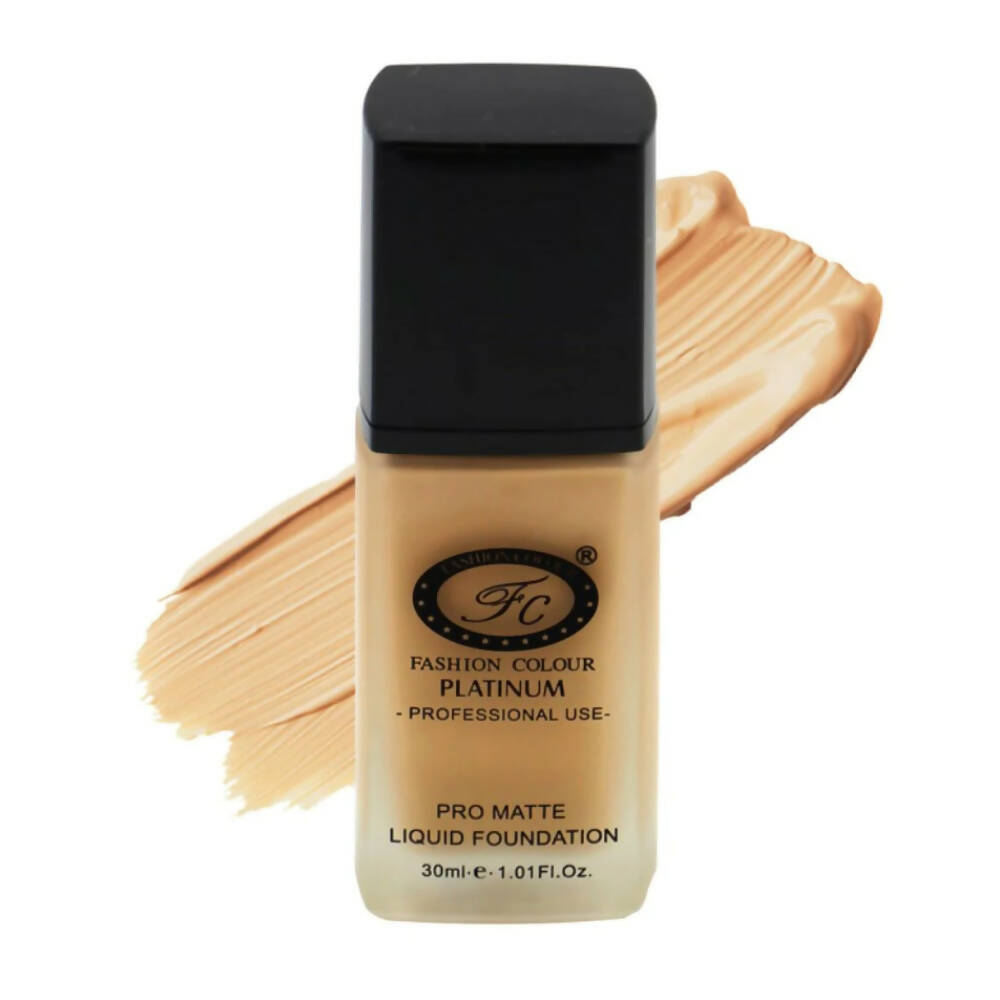 Fashion Colour Pro Matte Liquid Foundation-Latte (Medium Skin Tone) - Mytrendzcart