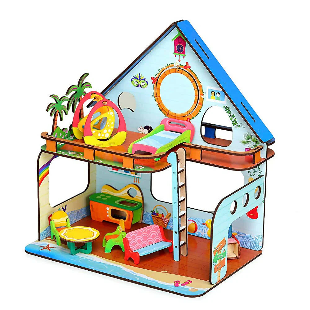 Webby Beach Villa The Weekend Escape All Side Play Doll House Mytrendzcart