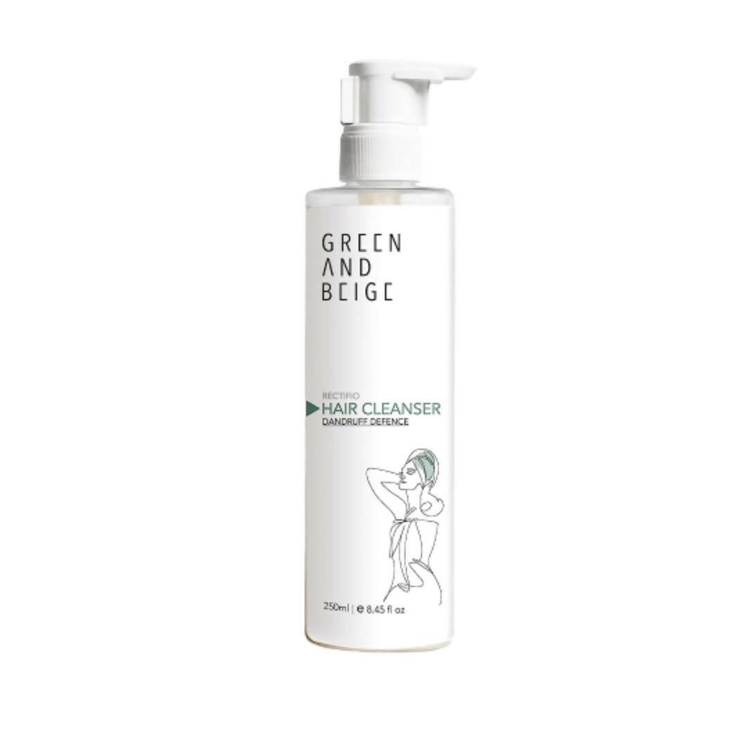 Green And Beige Dandruff Defence Hair Cleanser - Mytrendzcart