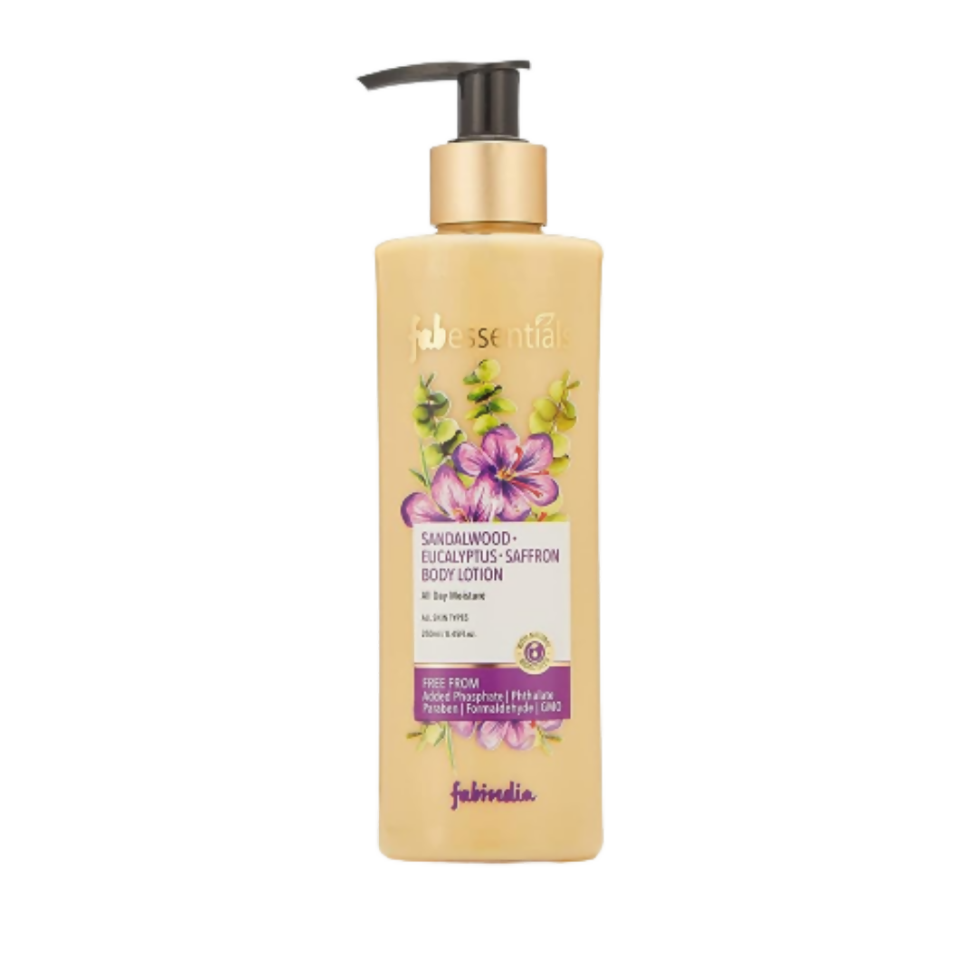 Fabessentials Sandalwood Eucalyptus Saffron Body Lotion - Mytrendzcart