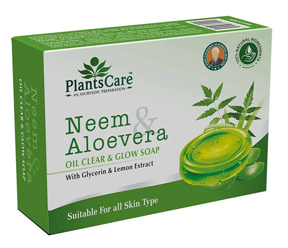 Plants Care Neem & Aloevera Oil Clear & Glow Soap - Mytrendzcart