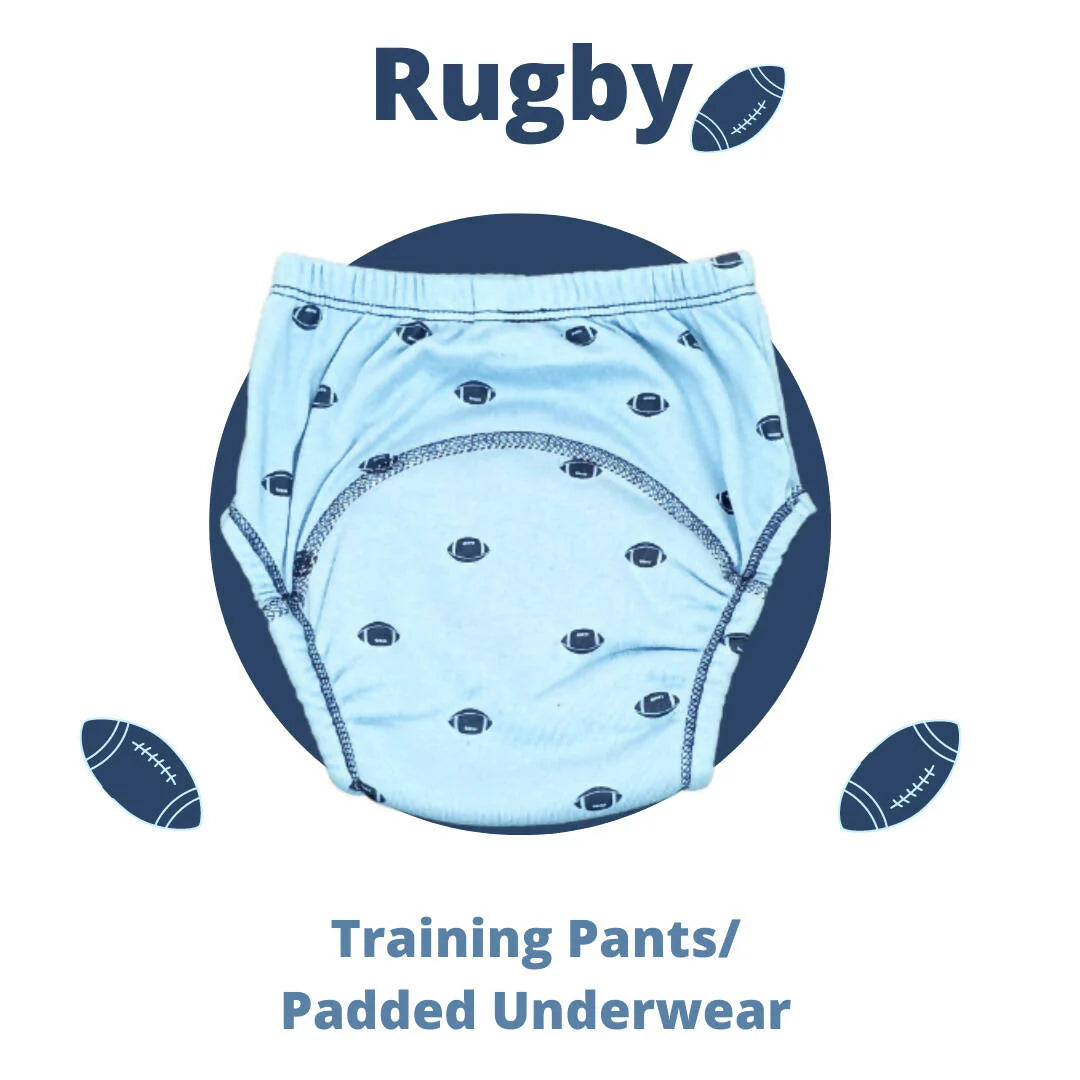 Kindermum Cotton Padded Pull Up Training Pants/ Padded Underwear For Kids Rugby Sparrow-Set of 2 Pcs -Medium (9-11 Kgs) - set of 2 Mytrendzcart