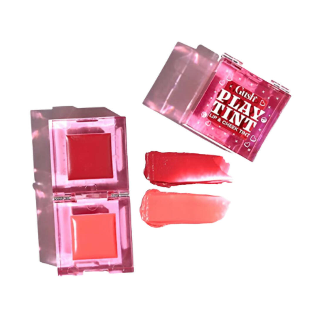 Gush Beauty Play Tint & Lip Stains - 2 in 1 Lip and Cheek Tint - Coarl Peach & Deep Maroon - Mytrendzcart