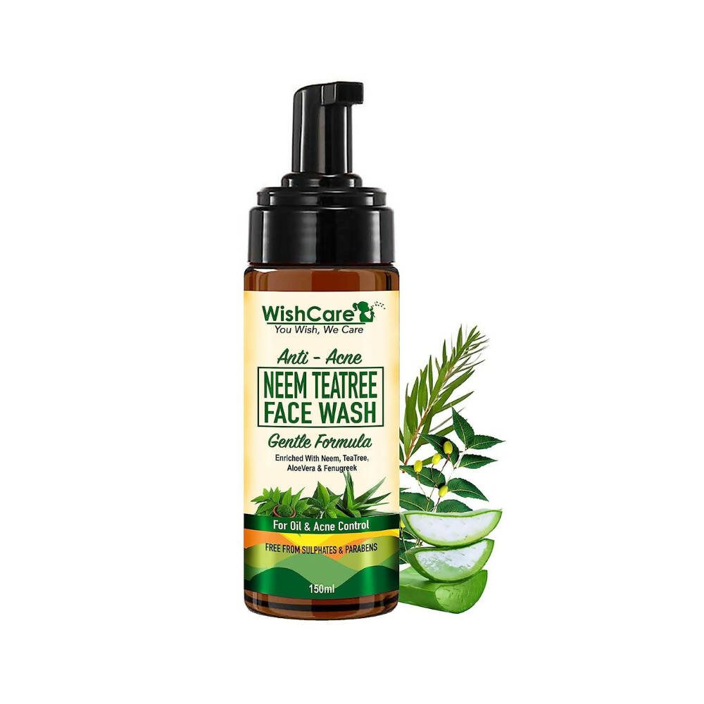 Wishcare Anti Acne Neem TeaTree Foaming Face Wash - Mytrendzcart