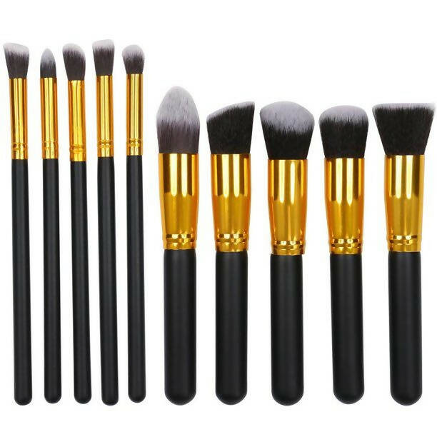 Favon Pack of 10 Professional Makeup Brushes - Mytrendzcart