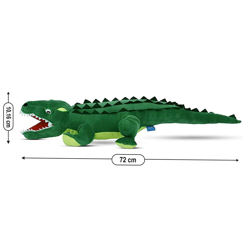 Webby Soft Crocodile with Open Mouth Stuffed Animal Plush Green Toy - 72 cm Mytrendzcart