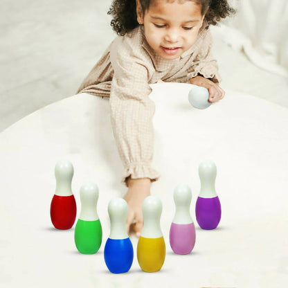 Matoyi Rainbow Colored Bowling Pin And Stacker Combo -Combo Mytrendzcart