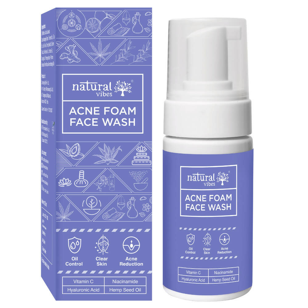 Natural Vibes Anti Acne Foam Face Wash - Mytrendzcart