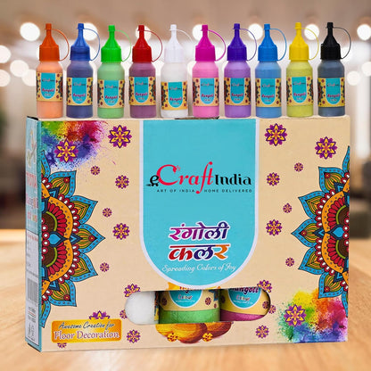 Rangoli Colour Bottles (Set of 10)