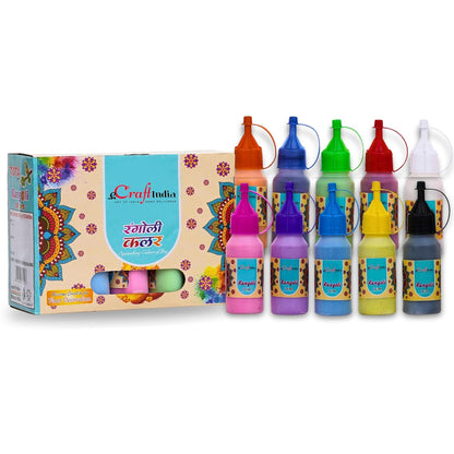 Rangoli Colour Bottles (Set of 10)