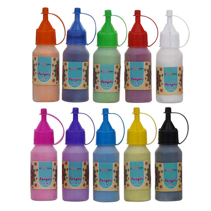 Rangoli Colour Bottles (Set of 10)