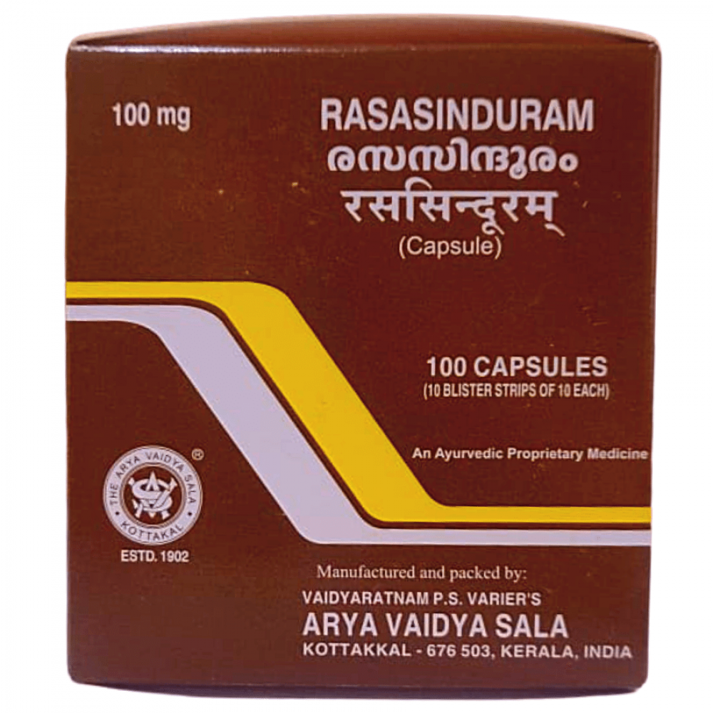 Kottakkal Arya Vaidyasala - Rasasindooram Capsules - Mytrendzcart