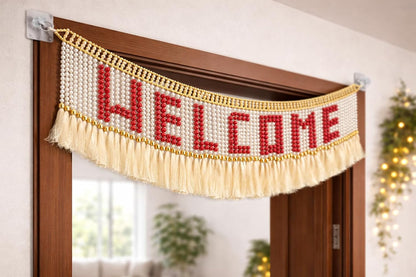 Red Pearl Welcome Toran, 3 Ft