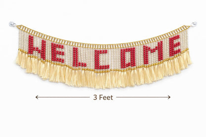 Red Pearl Welcome Toran, 3 Ft