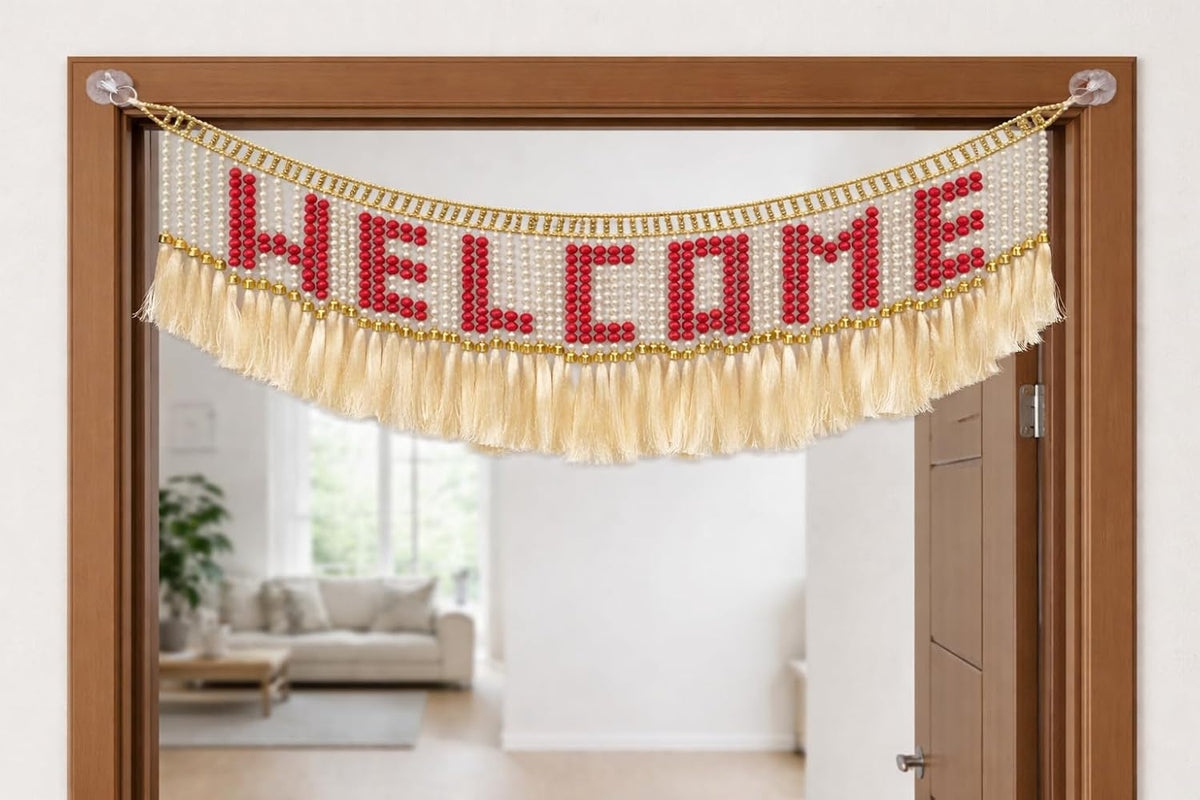 Red Pearl Welcome Toran, 3 Ft