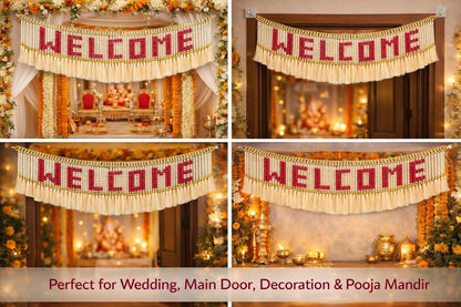 Red Pearl Welcome Toran, 3 Ft