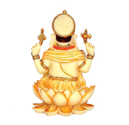 Handcrafted Resin Lakshmi & Ganesha Idol - 7 Inch