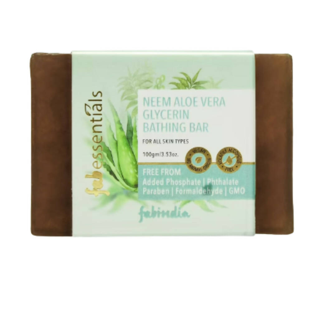 Fabessentials Neem Aloe Vera Glycerin Bathing Bar - Mytrendzcart