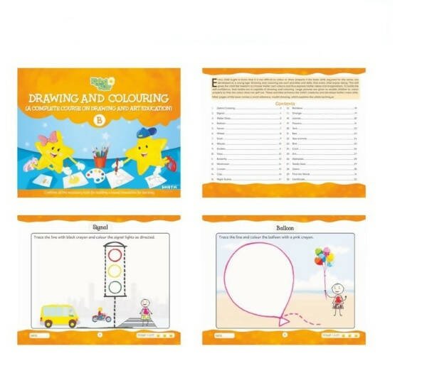 Rising Star Kids Learning Drawing, Colouring & Origami Activity Book for Junior KG Set of 3| Learn To Colour| Paper Folding Book| Ages 4 - 5 Years - Mytrendzcart