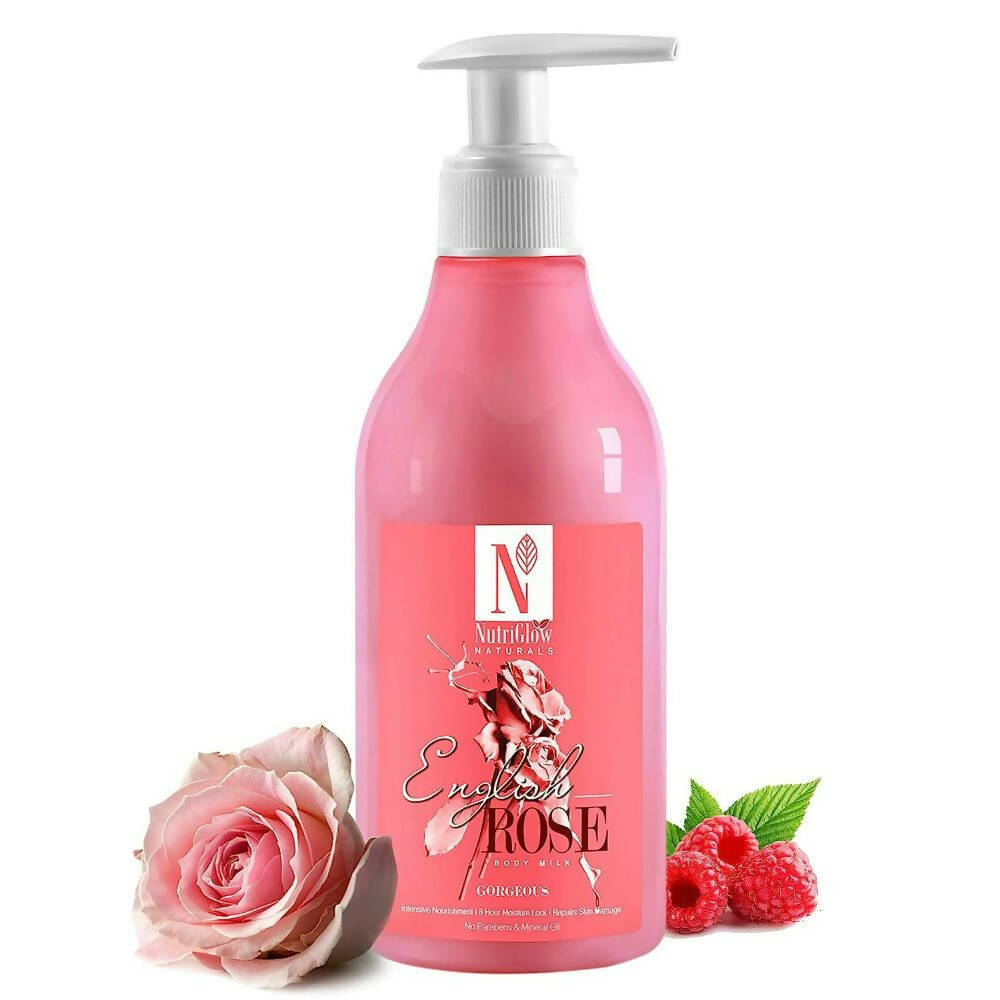 NutriGlow NATURAL'S English Rose Body Milk - Mytrendzcart