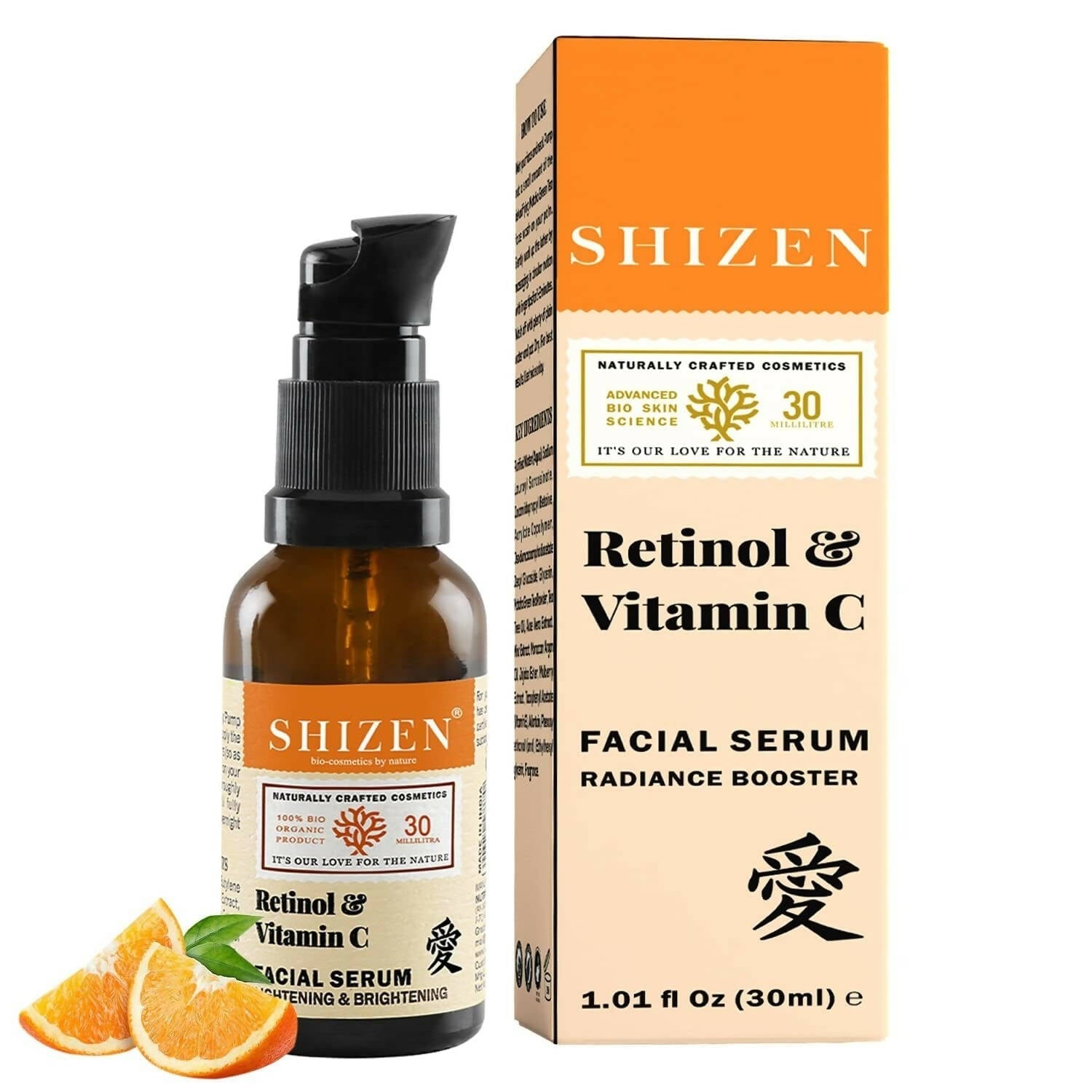 Shizen Bio - Cosmetics By Nature Retinol & Vitamin C Facial Serum - Mytrendzcart