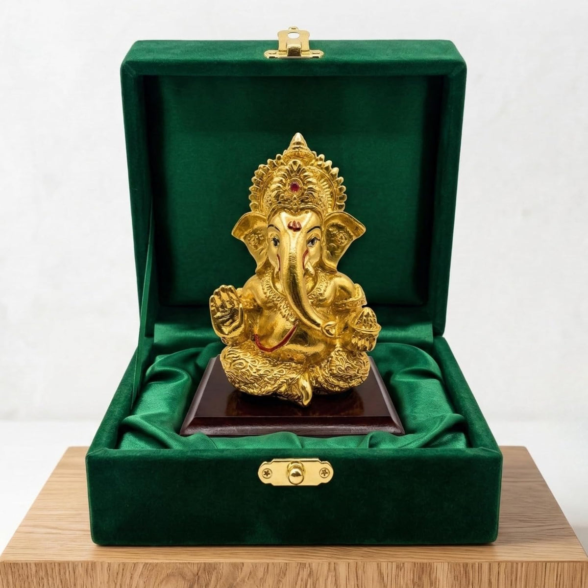 Silver Plated Ganesha Idol - Anti-Tarnish Murti