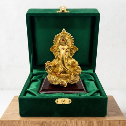 Silver Plated Ganesha Idol - Anti-Tarnish Murti
