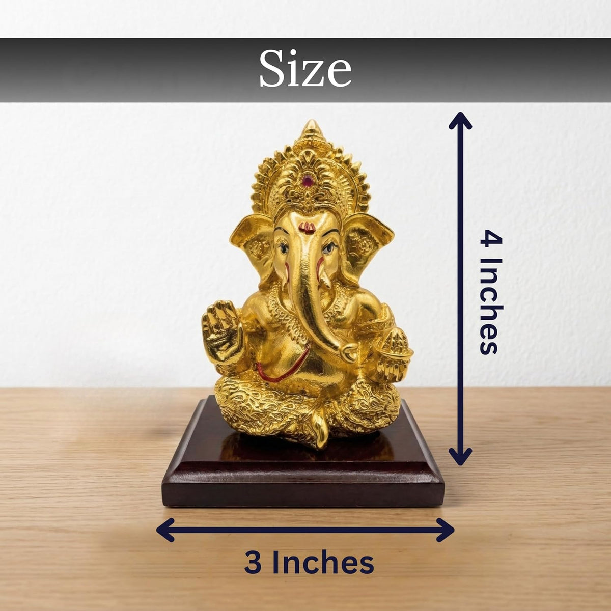 Silver Plated Ganesha Idol - Anti-Tarnish Murti