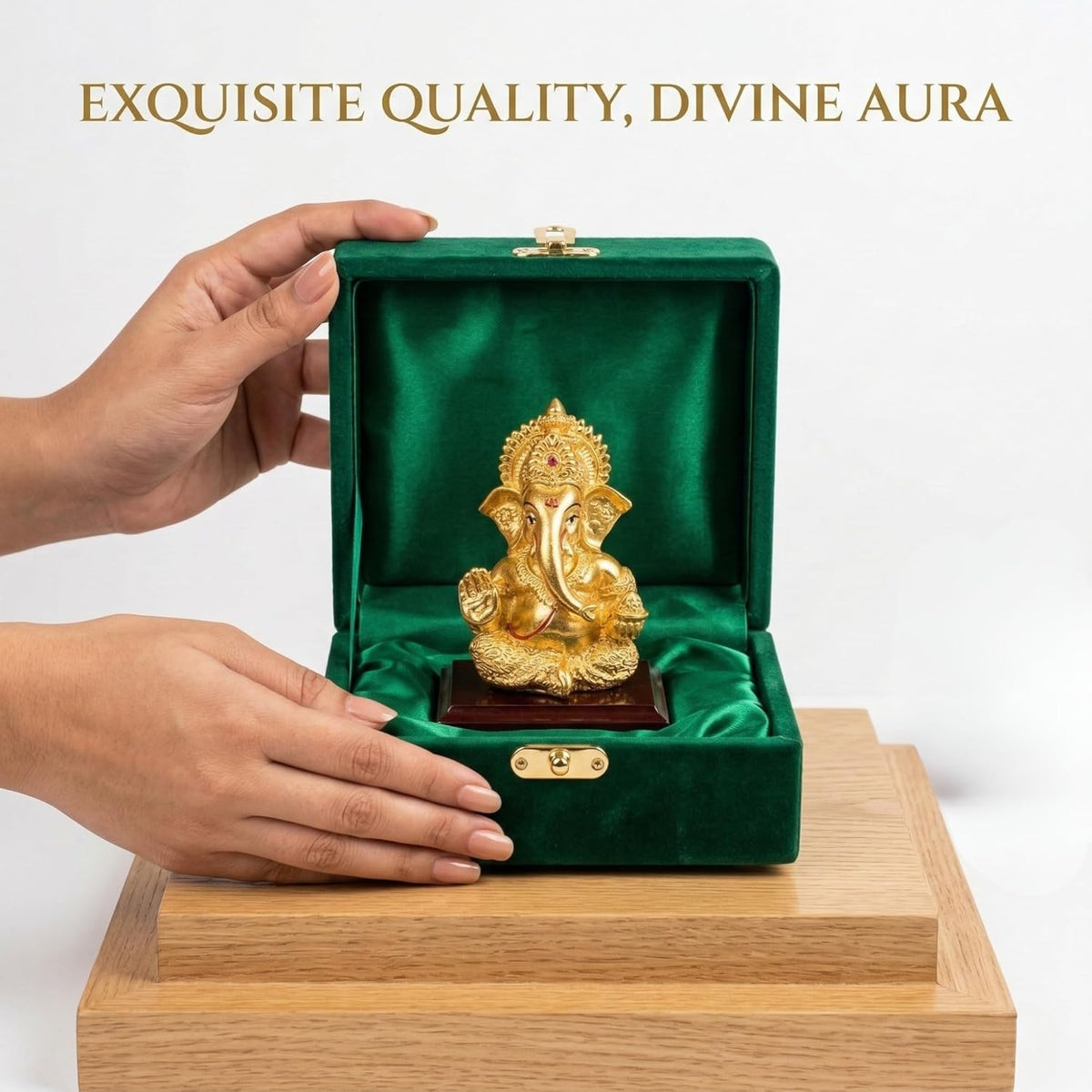 Silver Plated Ganesha Idol - Anti-Tarnish Murti