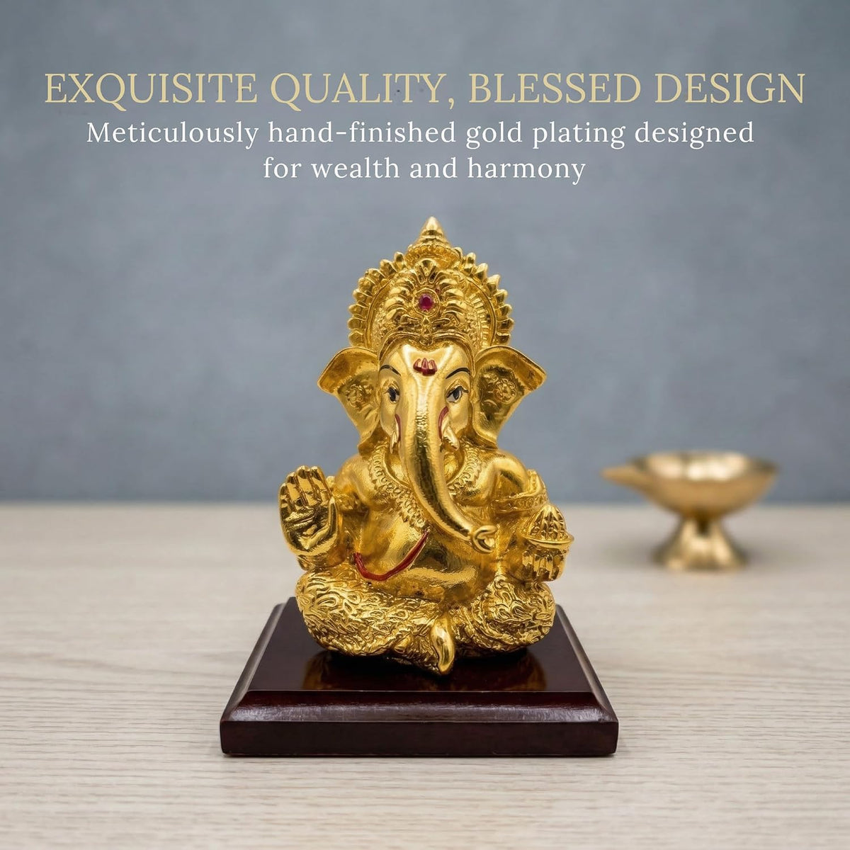 Silver Plated Ganesha Idol - Anti-Tarnish Murti