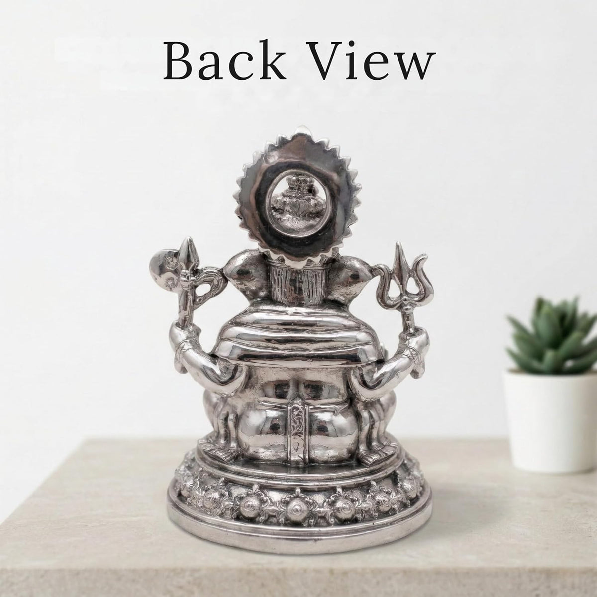 Silver Plated Ganesha Idol - Anti-Tarnish Murti