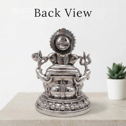 Silver Plated Ganesha Idol - Anti-Tarnish Murti