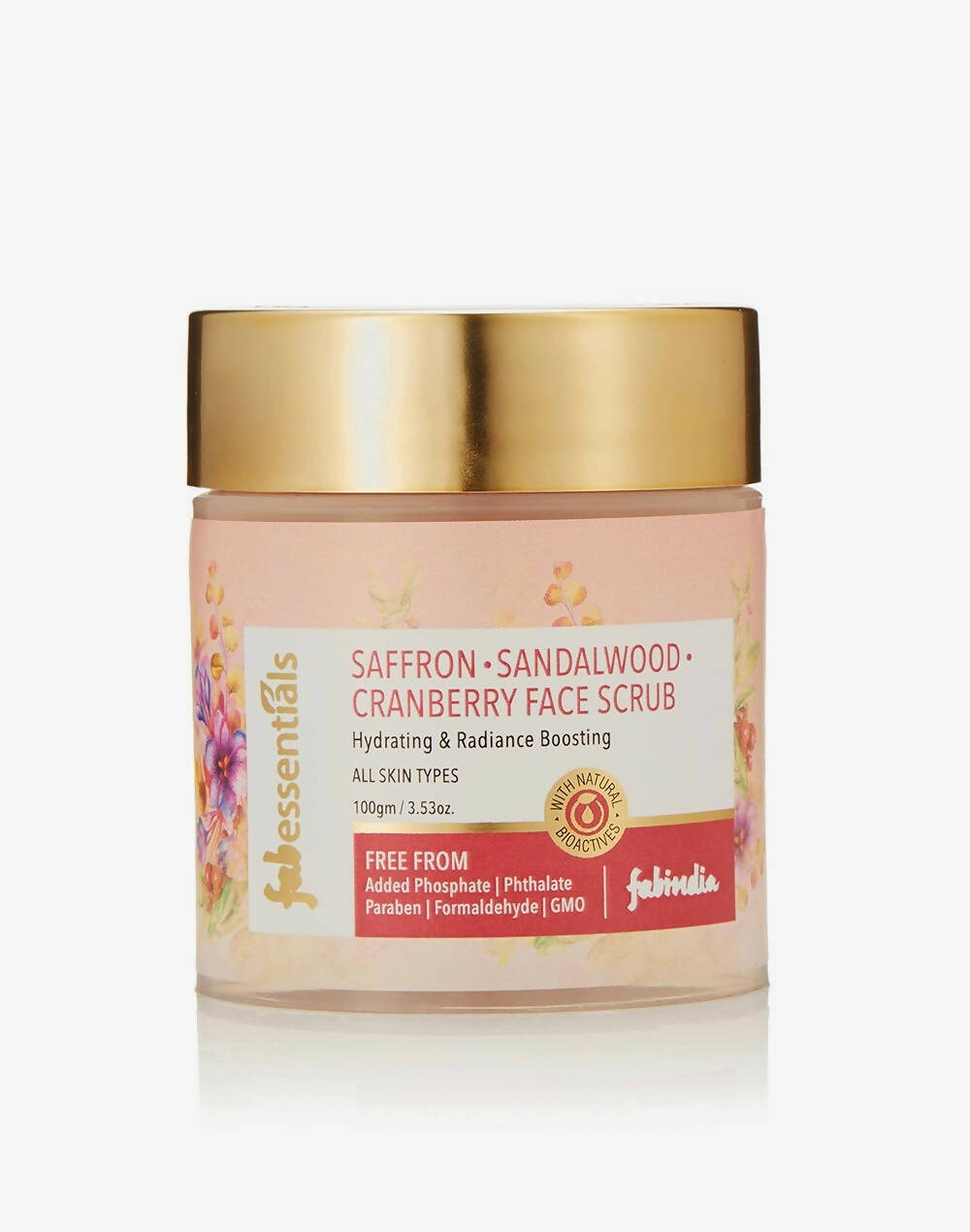 Fabessentials Saffron Sandalwood Cranberry Face Scrub - Mytrendzcart