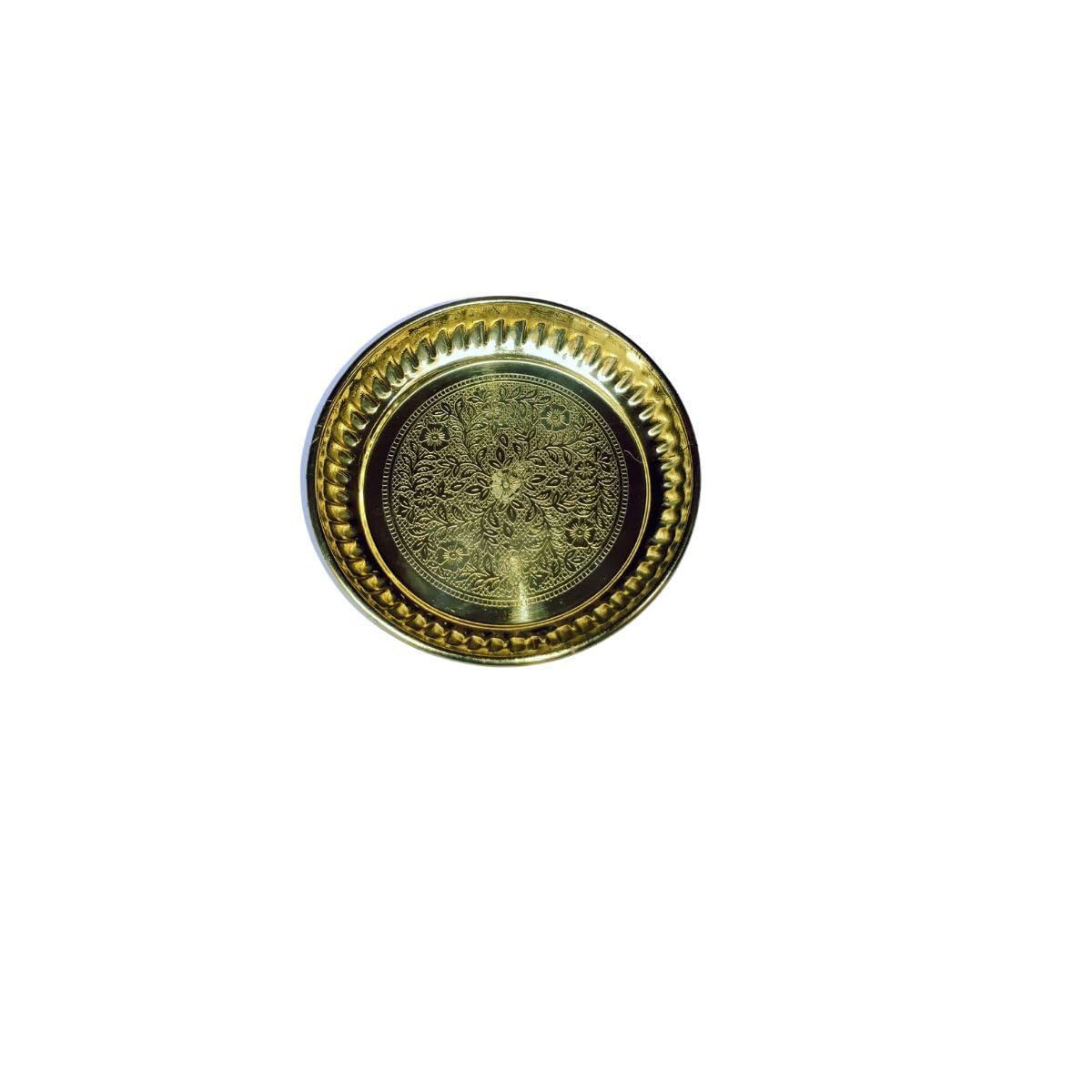 Small Brass Bhog Thali, 4 Inch