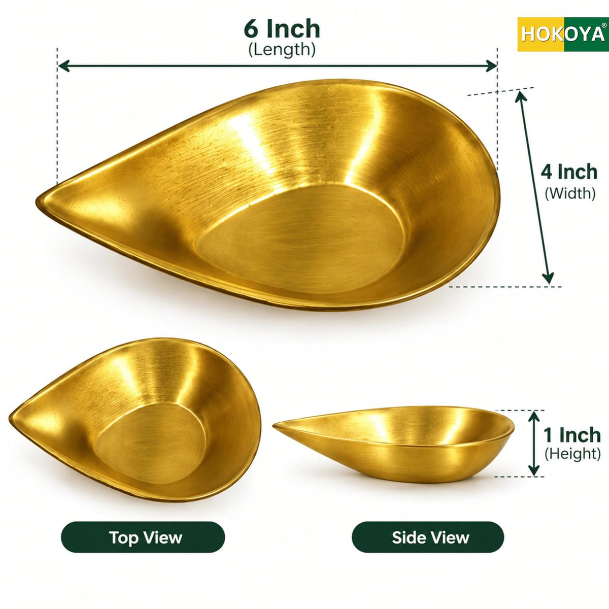 Small Brass Pooja Diyas (Set of 12)