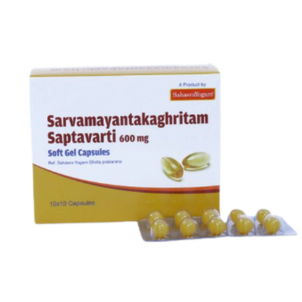 Sahasrayogam Sarvamayantaka Ghritam Saptavarti Softgel Capsules - Mytrendzcart