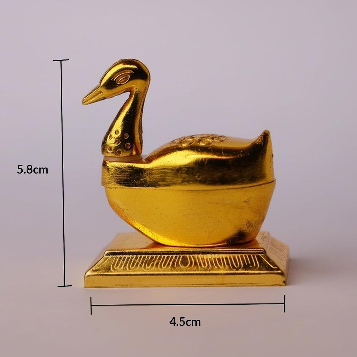 Swan Kumkum Box, Gold Plated (Pack of 6)