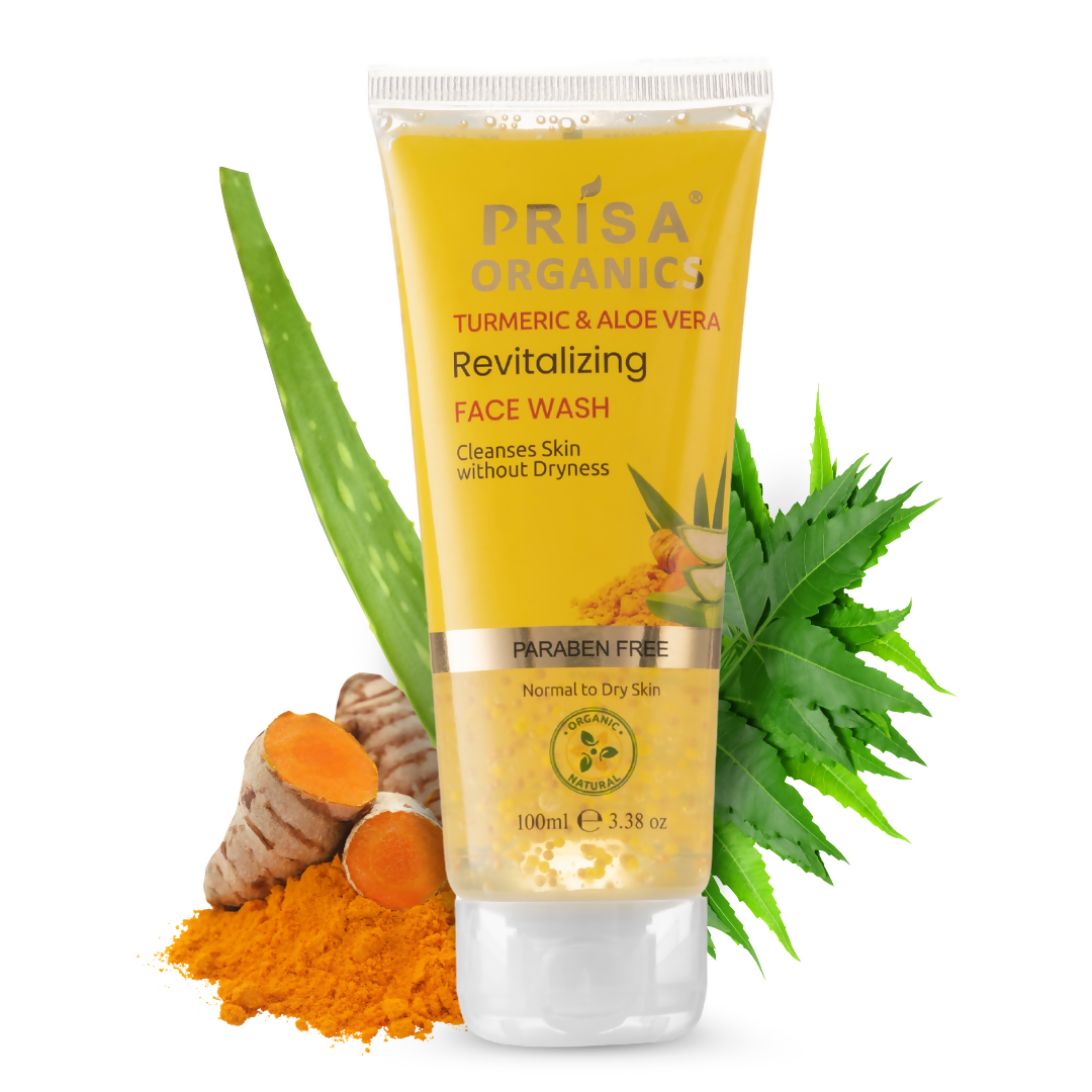 Prisa Organics Turmeric & Aloevera Revitalizing Face Wash - Mytrendzcart