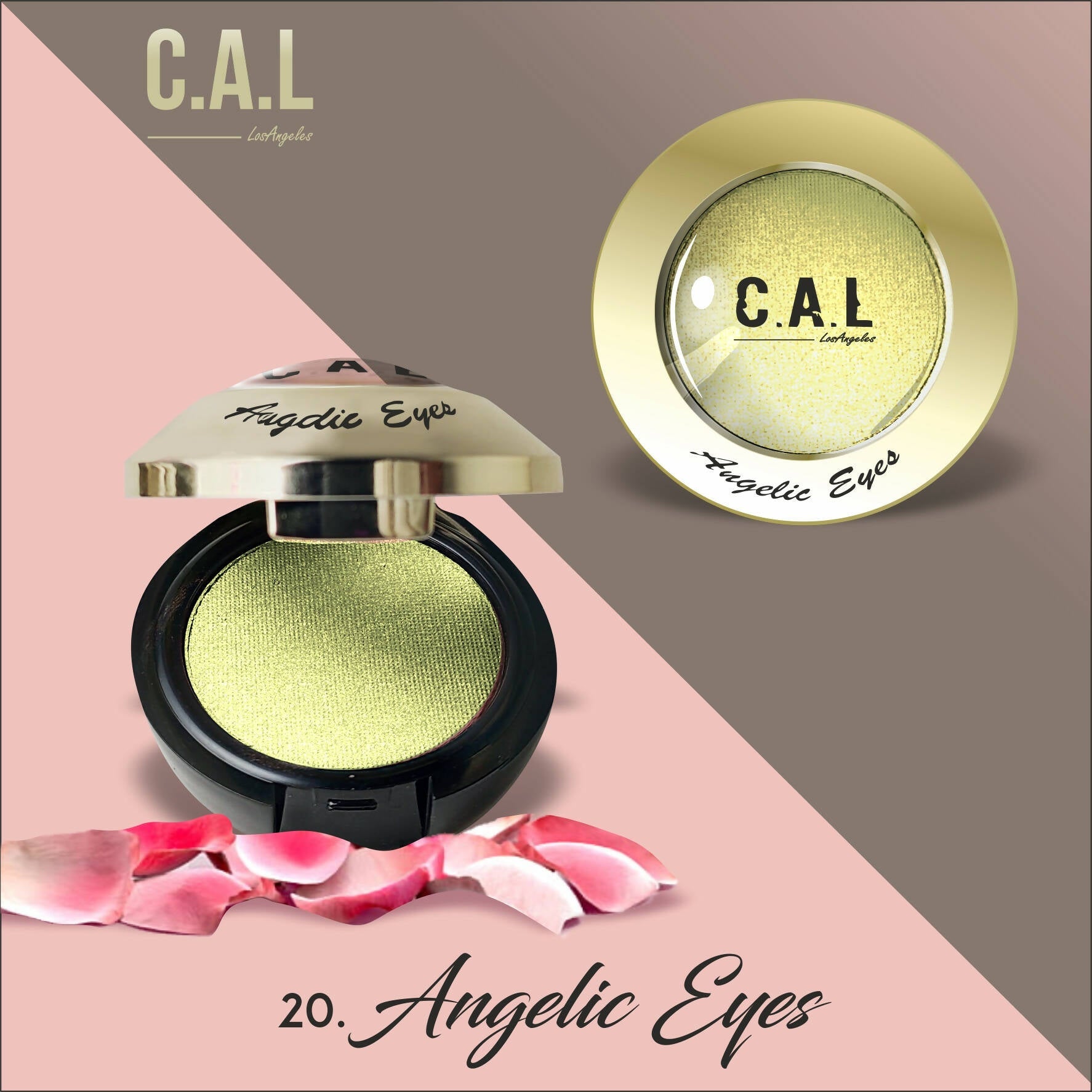 CAL Los Angeles Angelic Eye Shadow (Single Eyes) 20-Green - Mytrendzcart