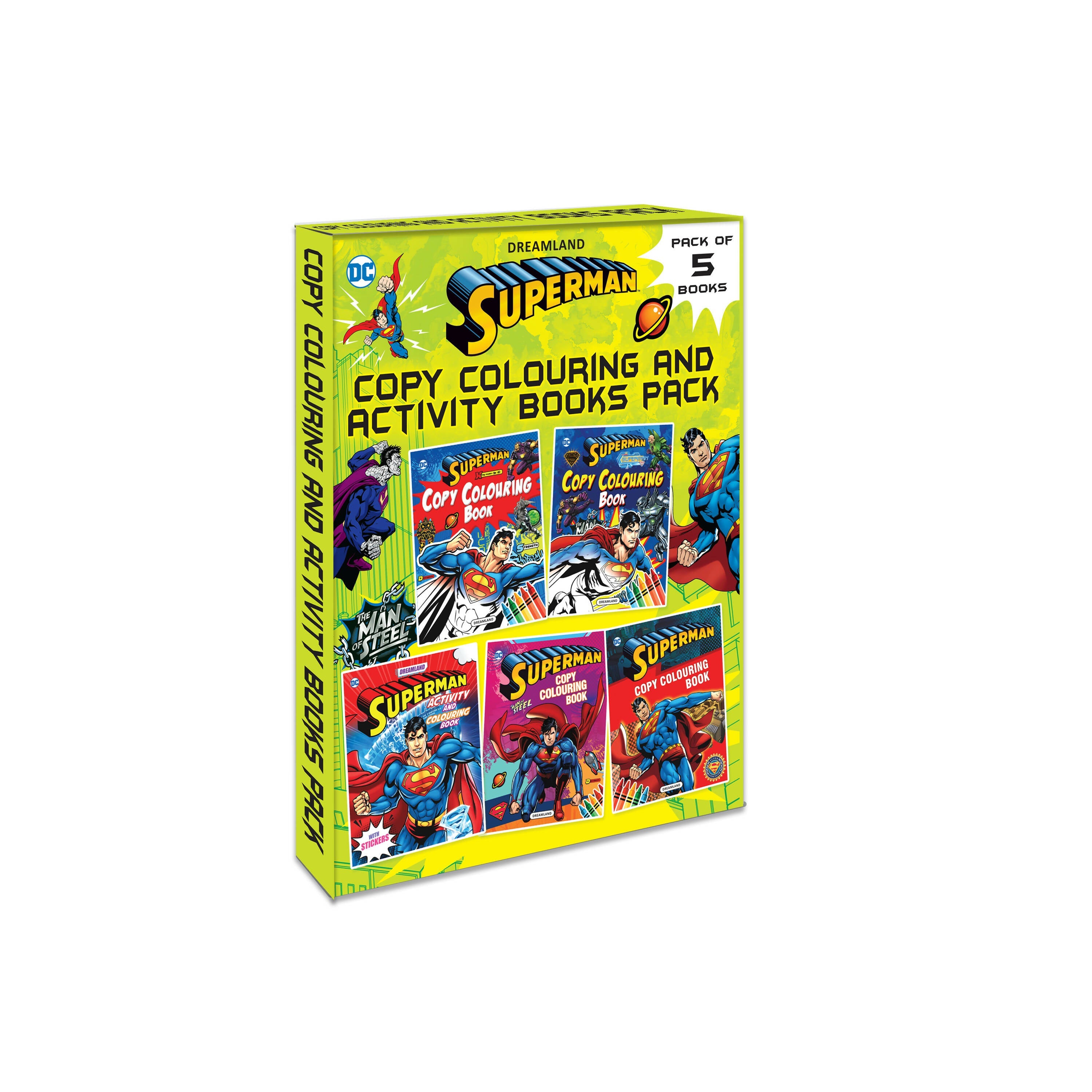 Dreamland Superman Copy Colouring and Activity Books Pack (A Pack of 5 Books) - Mytrendzcart