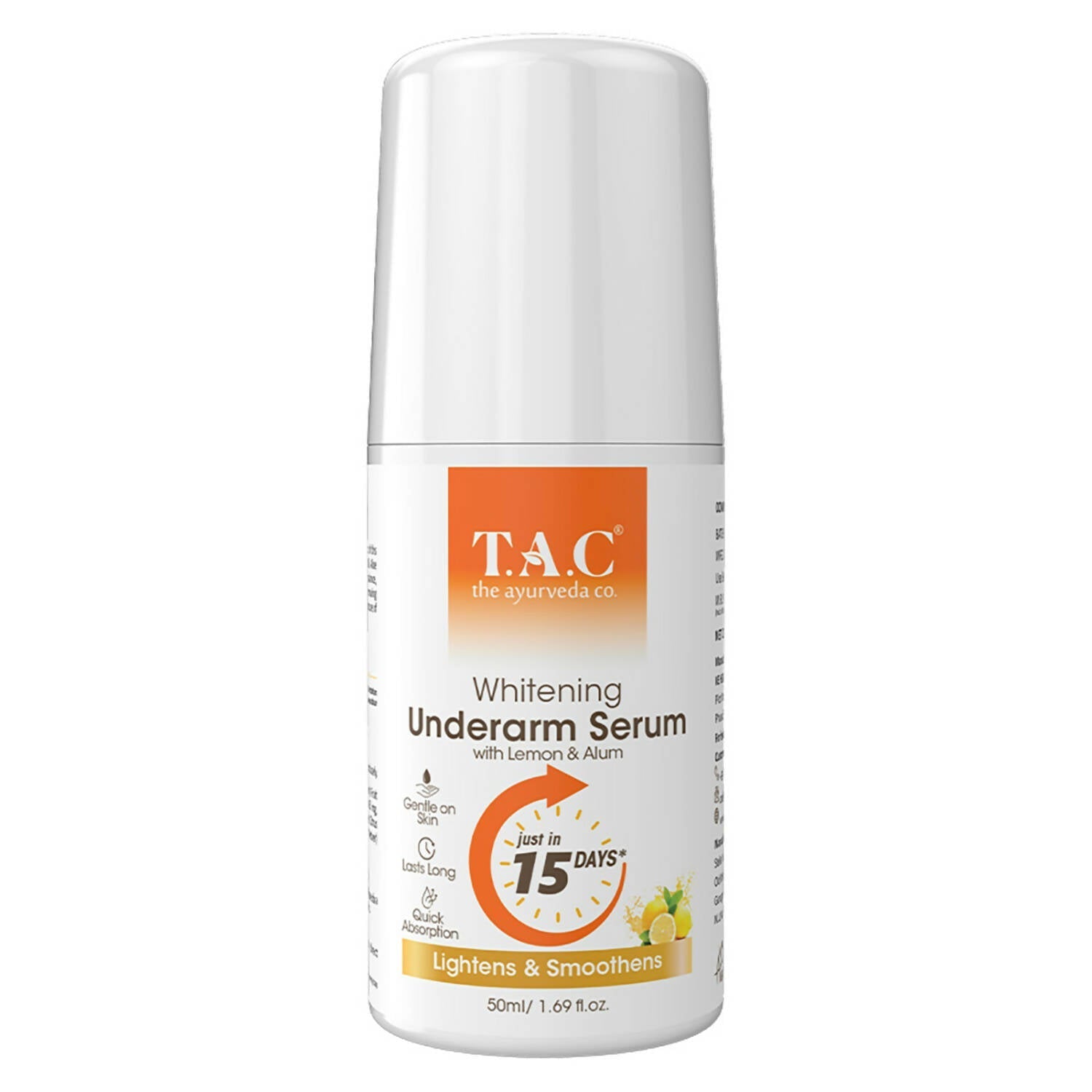 TAC - The Ayurveda Co. Lemon Roll - On for Women & Men with Aloe Vera for Skin Whitening & Long Lasting Freshness - Mytrendzcart