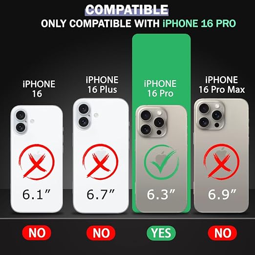 TheGiftKart Ultra - Hybrid Crystal Clear Back Case Cover for iPhone 16 Pro | Shockproof Design | Camera Protection Bump | Hard Clear Back | Bumper Case Cover for iPhone 16 Pro (Transparent) - Mytrendzcart