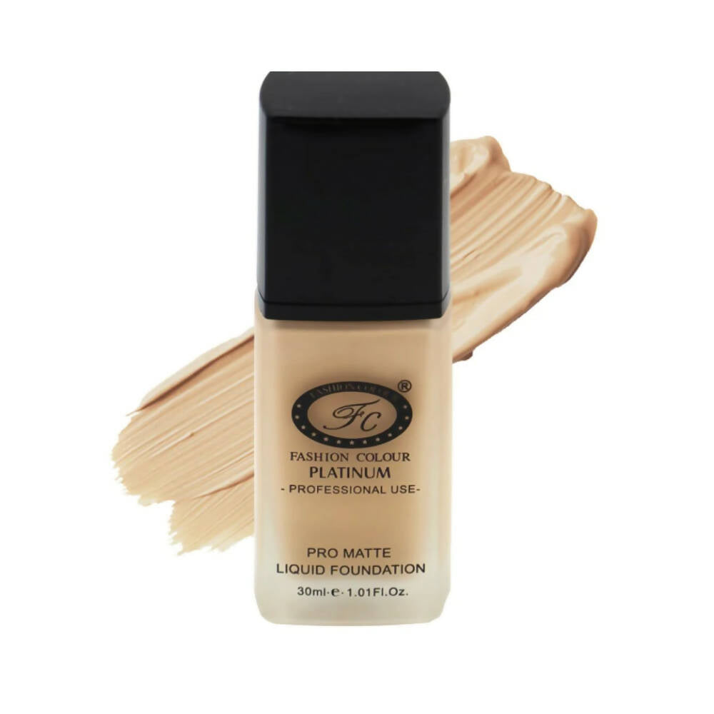 Fashion Colour Pro Matte Liquid Foundation-Light Beige (Fair To Medium) - Mytrendzcart