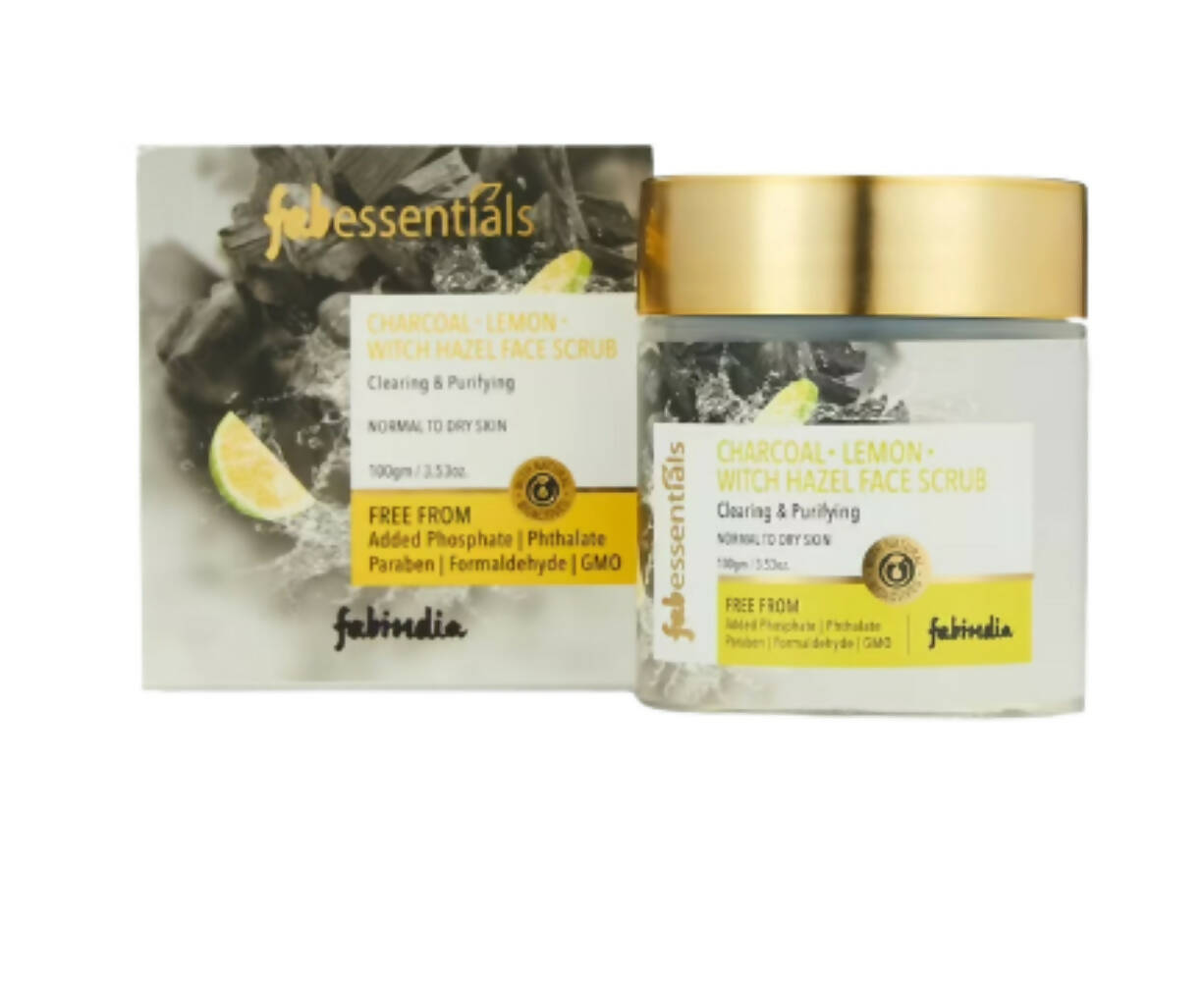 Fabessentials Charcoal Lemon Witch Hazel Face Scrub - Mytrendzcart