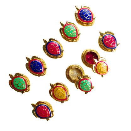 Tortoise Kumkum Holders (Set of 12)