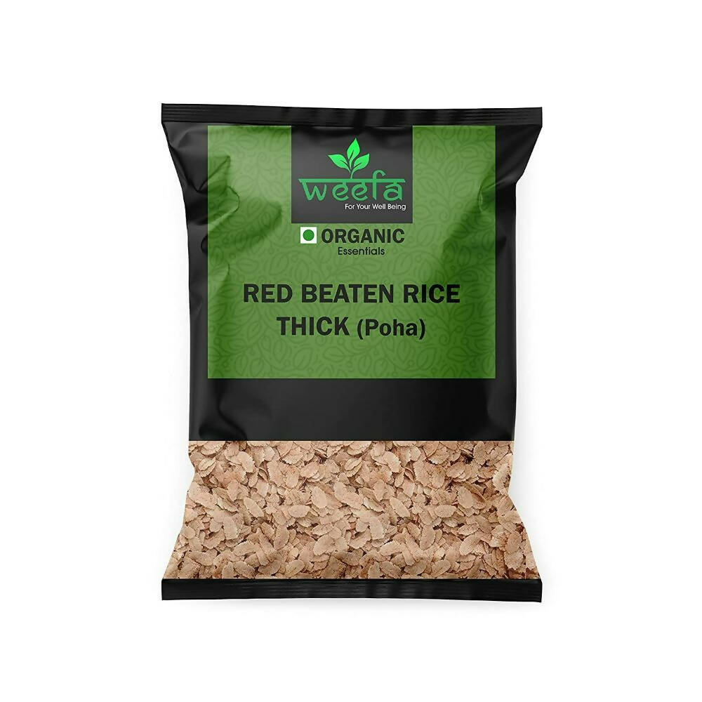 Weefa Organic Red Beaten Rice Thick Poha - Mytrendzcart