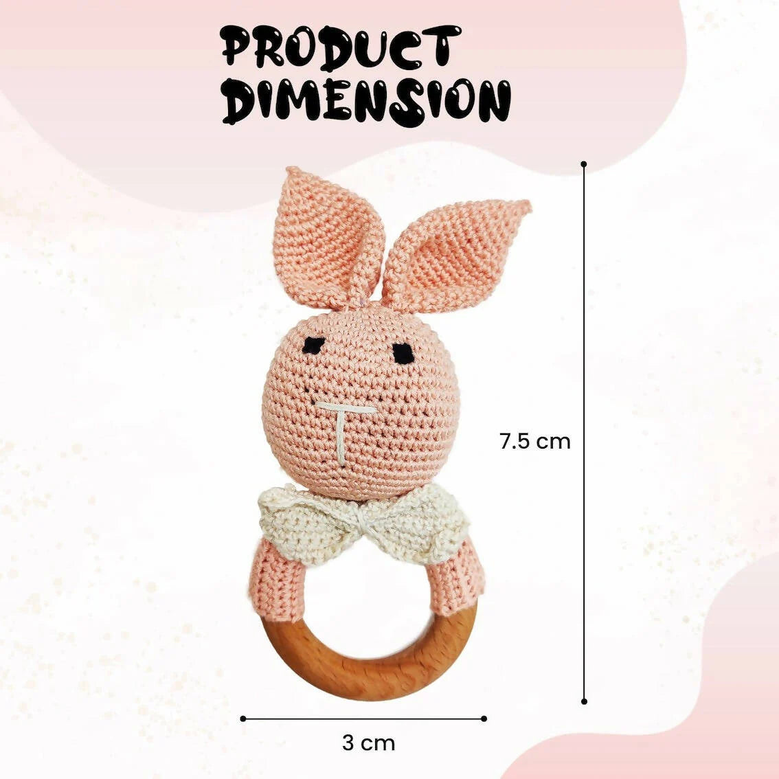 Matoyi Crochet Bunny Toy: Teether For Babies Mytrendzcart