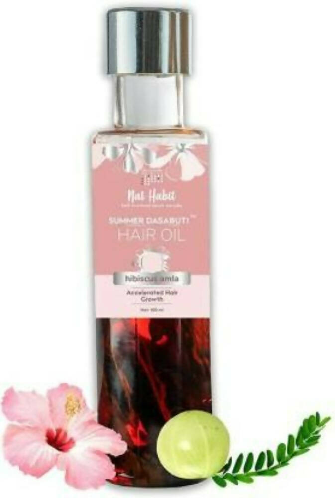 Nat Habit Hibiscus Amla Hair Growth Summer Dasabuti Hair Oil - Mytrendzcart