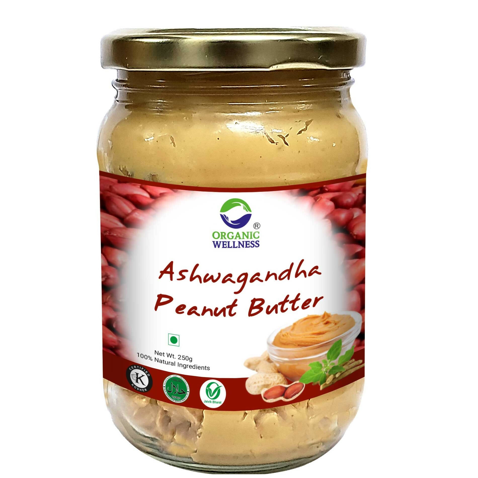 Organic Wellness Ashwagandha Peanut Butter - Mytrendzcart